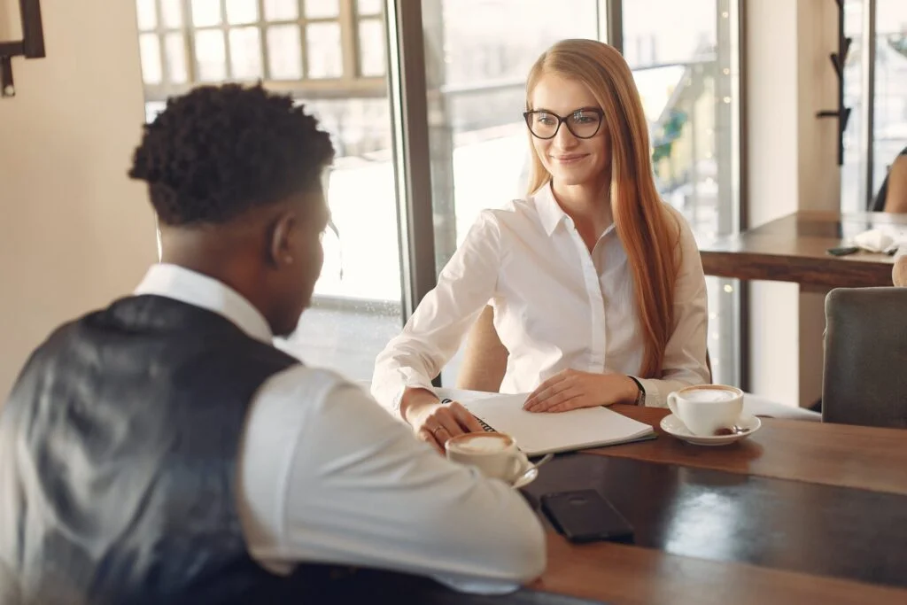 161 Job Interview Tips 2026: How To Excel In An Interview 5 A Woman Interviewing A Man For A Job Brianvanderwaal.com/Interview-Tips
