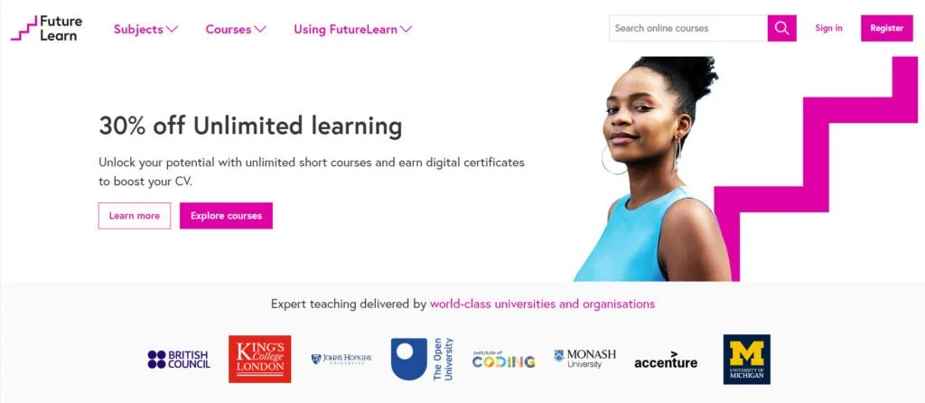 9 Best Coursera Competitors &Amp; Coursera Alternatives 2026 11 Futurelearn Home Page Image - Futurelearn Is Best For Online Uk Courses And Degrees