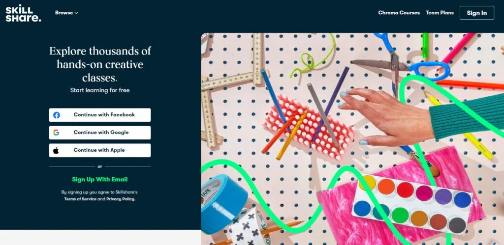 9 Best Coursera Competitors &Amp; Coursera Alternatives 2026 10 Skillshare Home Page Image - Skillshare Is Best For Creative Courses