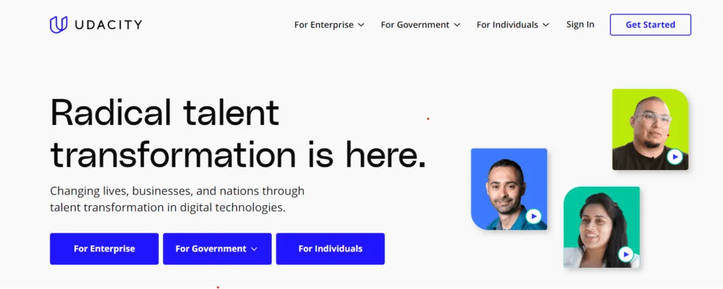 9 Best Coursera Competitors &Amp; Coursera Alternatives 2026 6 Udacity Home Page Image - Udacity Is Best Among Coursera Alternatives For Career Support