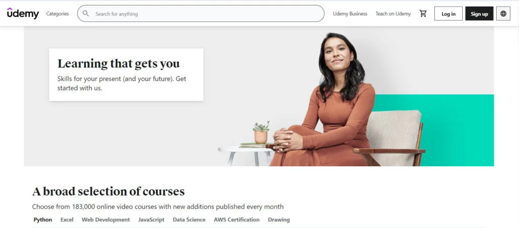 9 Best Coursera Competitors &Amp; Coursera Alternatives 2026 7 Udemy Home Page Image - Udemy Is Best Among Coursera Competitors For Business Courses And Niche Topics