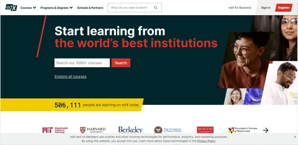 9 Best Coursera Competitors &Amp; Coursera Alternatives 2026 5 Edx Home Page Image - Edx Is Best Among Coursera Competitors For Online Degrees And Stem