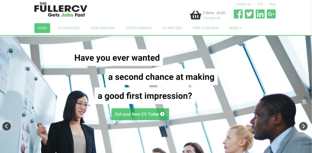 7 Best Cv Writing Services In 2026 9 The Fuller Cv Home Page Image