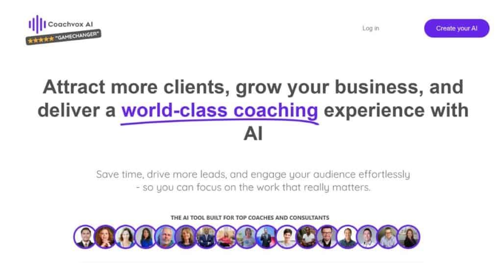 Best Ai Coach To Try Now To Boost Your Career In 2026 2 An Image Of Coachvox Ai'S Website Home Page.