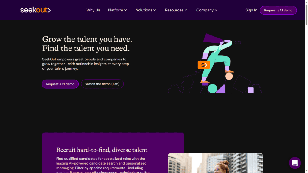 Seekout Home Page – Best AI Recruiting Tool for Growing and Retaining 