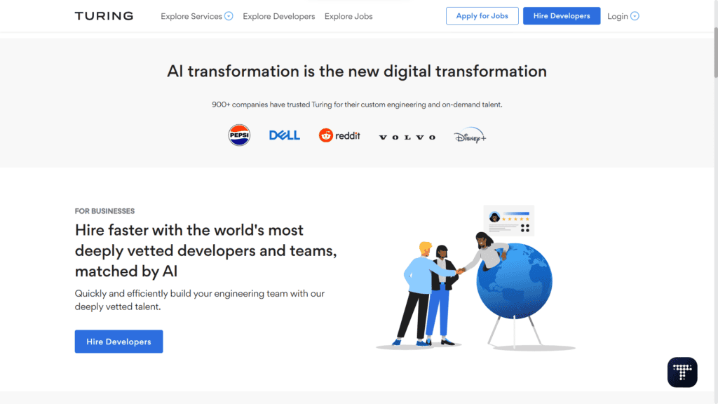 The Turing Home Page - Best AI Recruitment Tools for Sourcing Developers