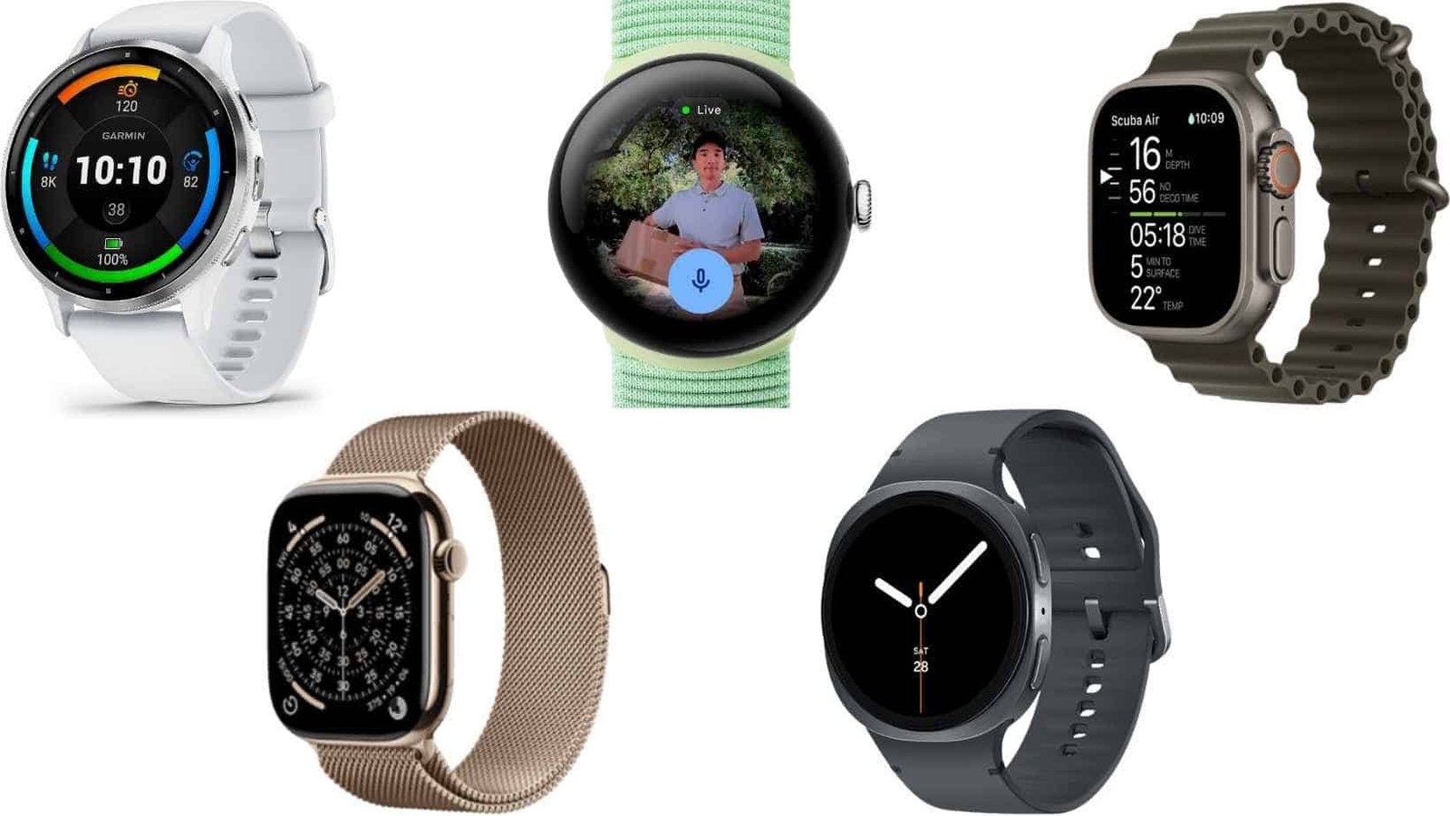 11 Best Adhd Watches 2026 For Better Focus 1 An Image Of The Best Adhd Watches Including The Garmin Venu 3, Google Pixel Watch 4, Apple Watch Ultra 3, Apple Watch Series 11, Samsung Galaxy Watch 8, If You Are Looking For The Best Adhd Watch Then These Are The Watches To Consider, Including Six Others Mentioned In The Blog.