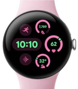 11 Best Adhd Watches 2026 For Better Focus 44 A Front View Image Of The Google Pixel 3 - Polished Silver Aluminium Case With Rose Quartz Active Band