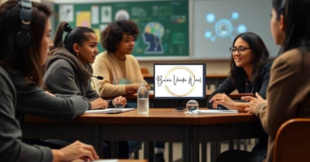 Missed Ai Opportunities In The Updated Gatsby Benchmarks 3 Five Students Having A Group Discussion About Ai Ethics. This Week In Their Unit They Have Also Been Learning How To Critically Evaluate Ai Systems, Recognise Their Limitations, And Leverage Their Potential In Various Career Contexts. The Students Are Sitting Around A Table. You Can See Traditional School Display Boards In The Background And A Whiteboard. There Is A Laptop Screen With The Brian Vander Waal Brand Logo On It. Some Of The Missed Ai Opportunities In The Updated Gatsby Benchmarks Include Ai Literacy And Ai Ethics.