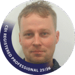 Links 1 Professional Headshot Of A Careers And Employment Consultant With Short Light-Brown Hair, Shown Inside A Circular Badge Displaying The Text ‘Cdi Registered Professional 25/26’. Used On The Homepage To Introduce The Site’s Expert Guidance On Careers, Employment, Learning, And Ai.